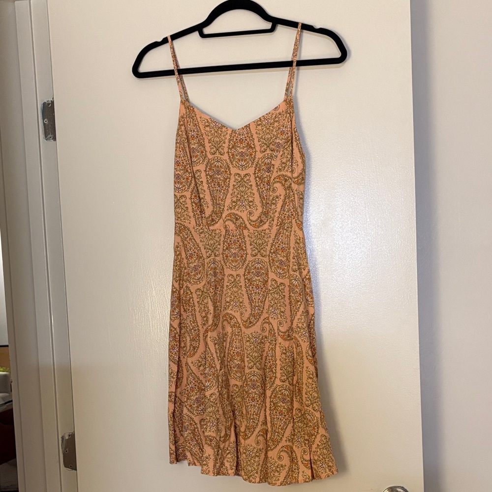 Old Navy Peach Paisley Mini Dress